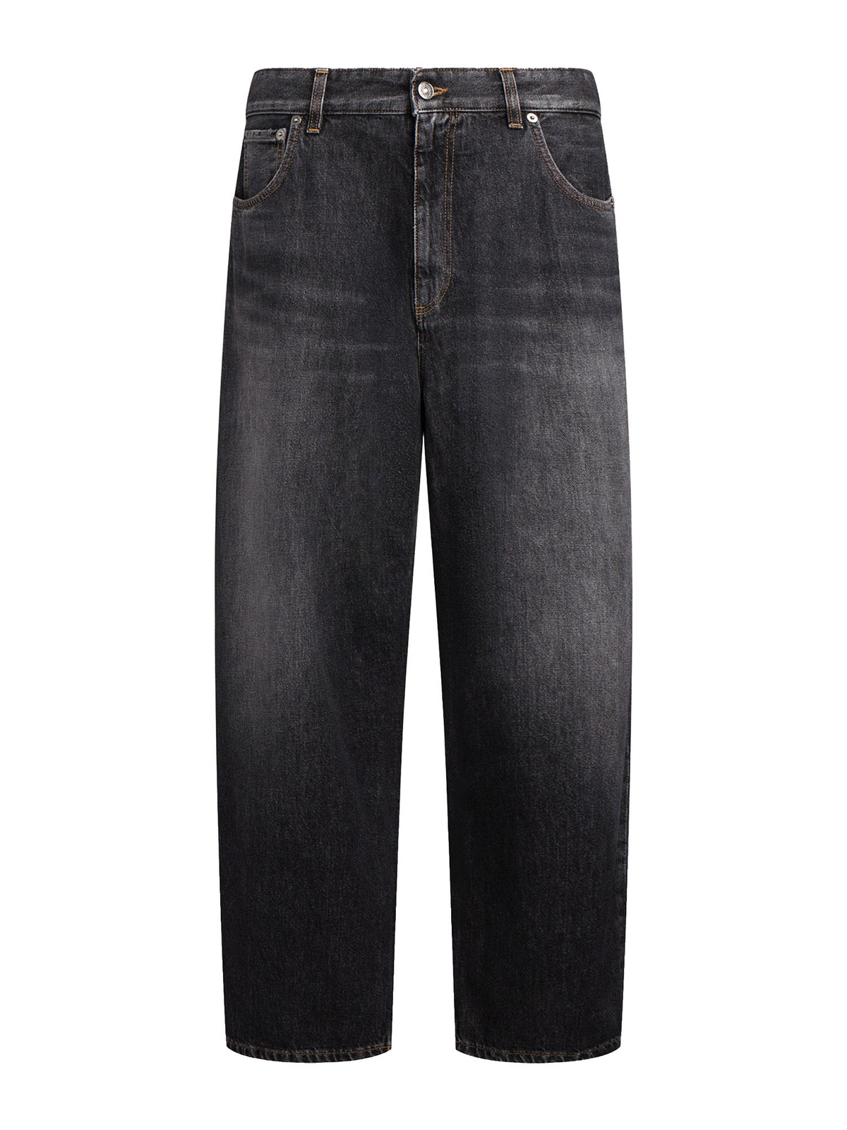 Dondup Jeans Anthony loose in denim fisso riciclato Nero