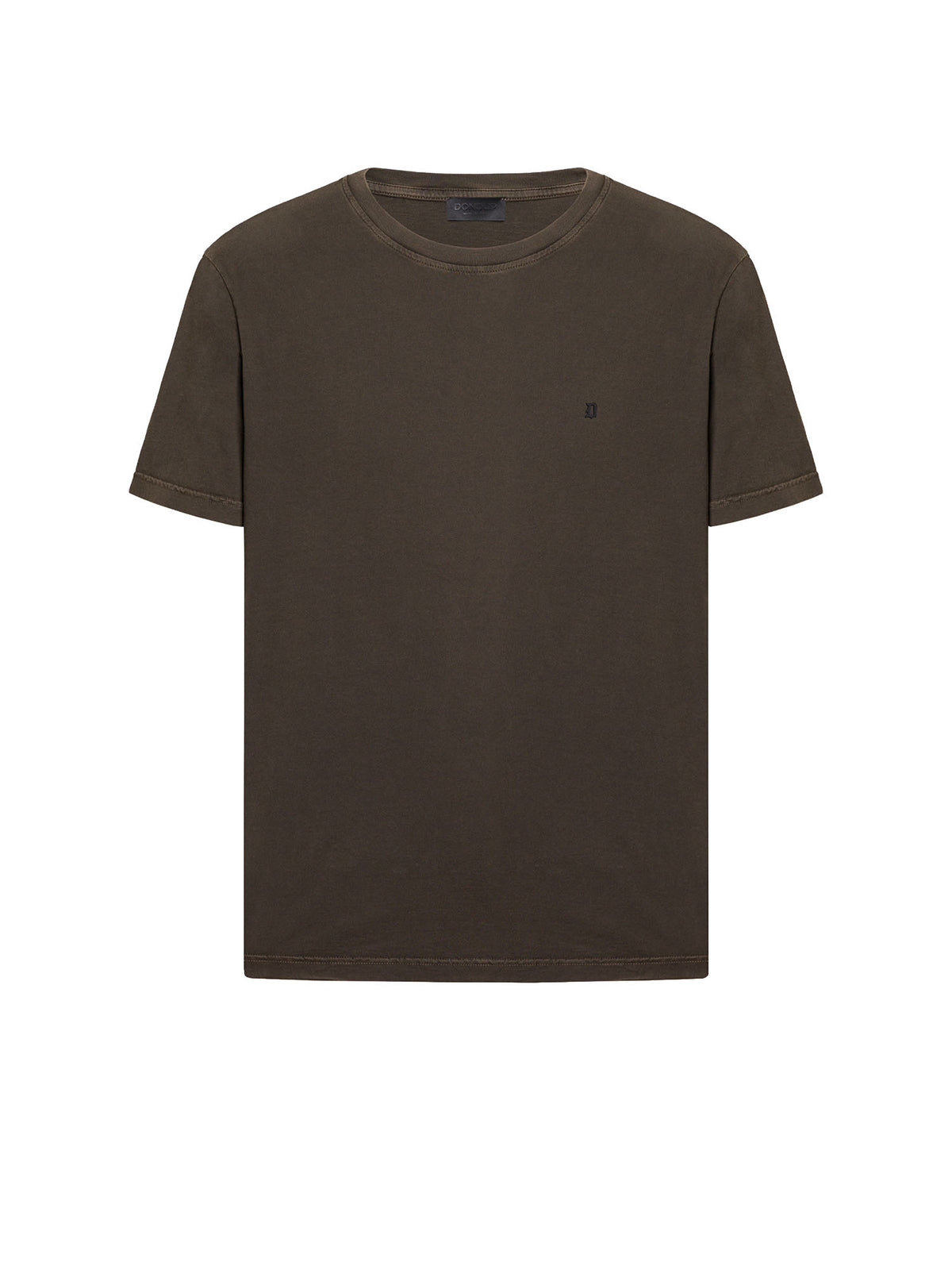 Dondup T-shirt girocollo regular in jersey di cotone Marrone