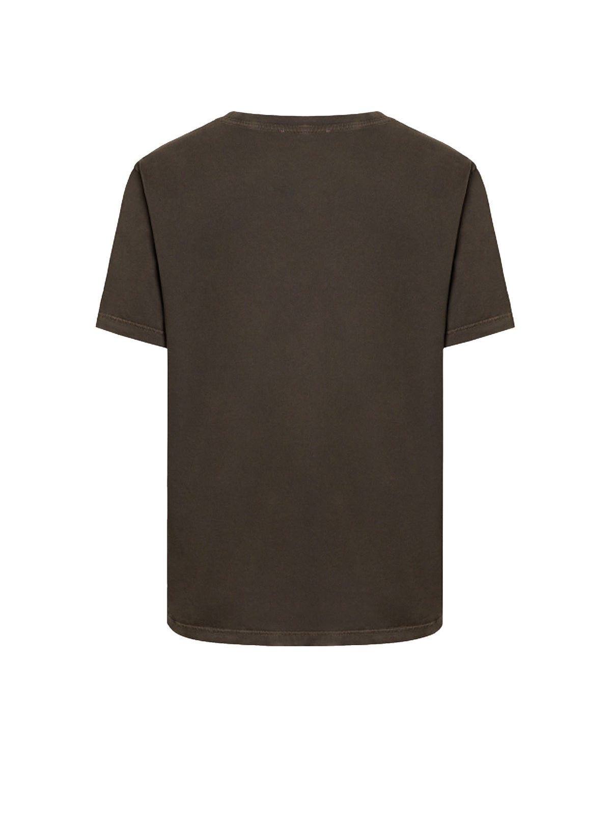 Dondup T-shirt girocollo regular in jersey di cotone Marrone