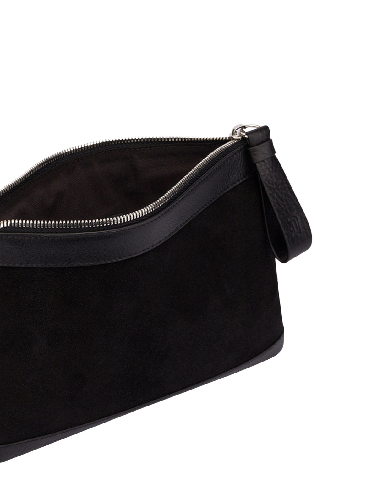 Dondup Mini pochette in crosta e pelle Nero
