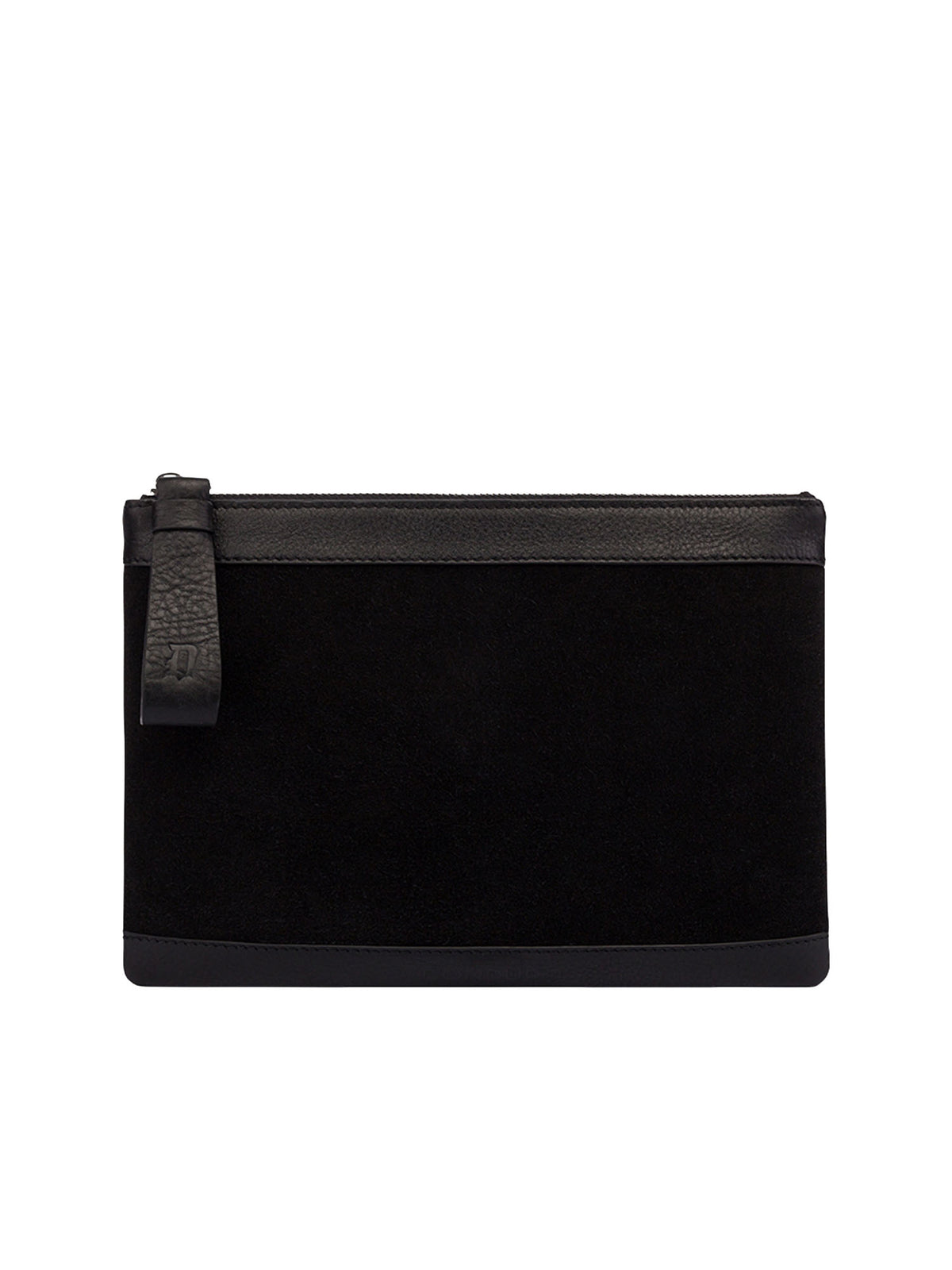 Dondup Mini pochette in crosta e pelle Nero