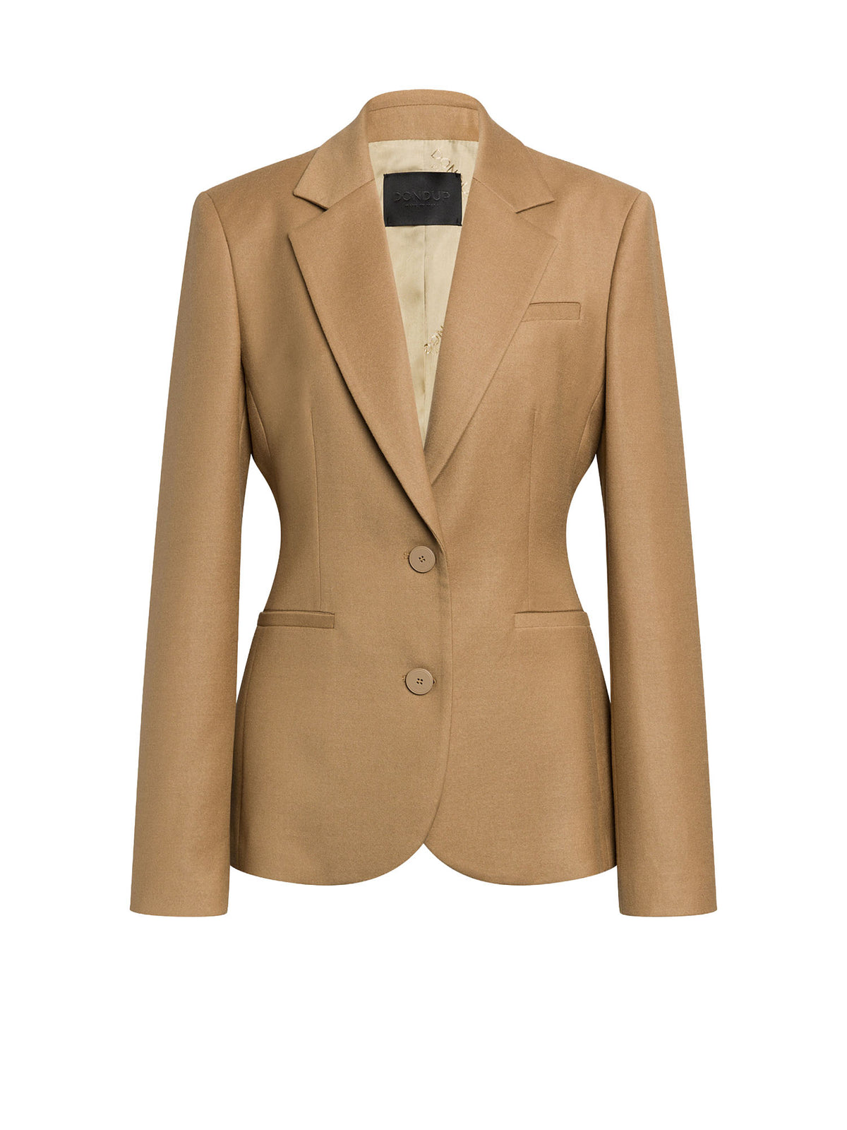 Dondup Blazer monopetto slim in flanella Marrone