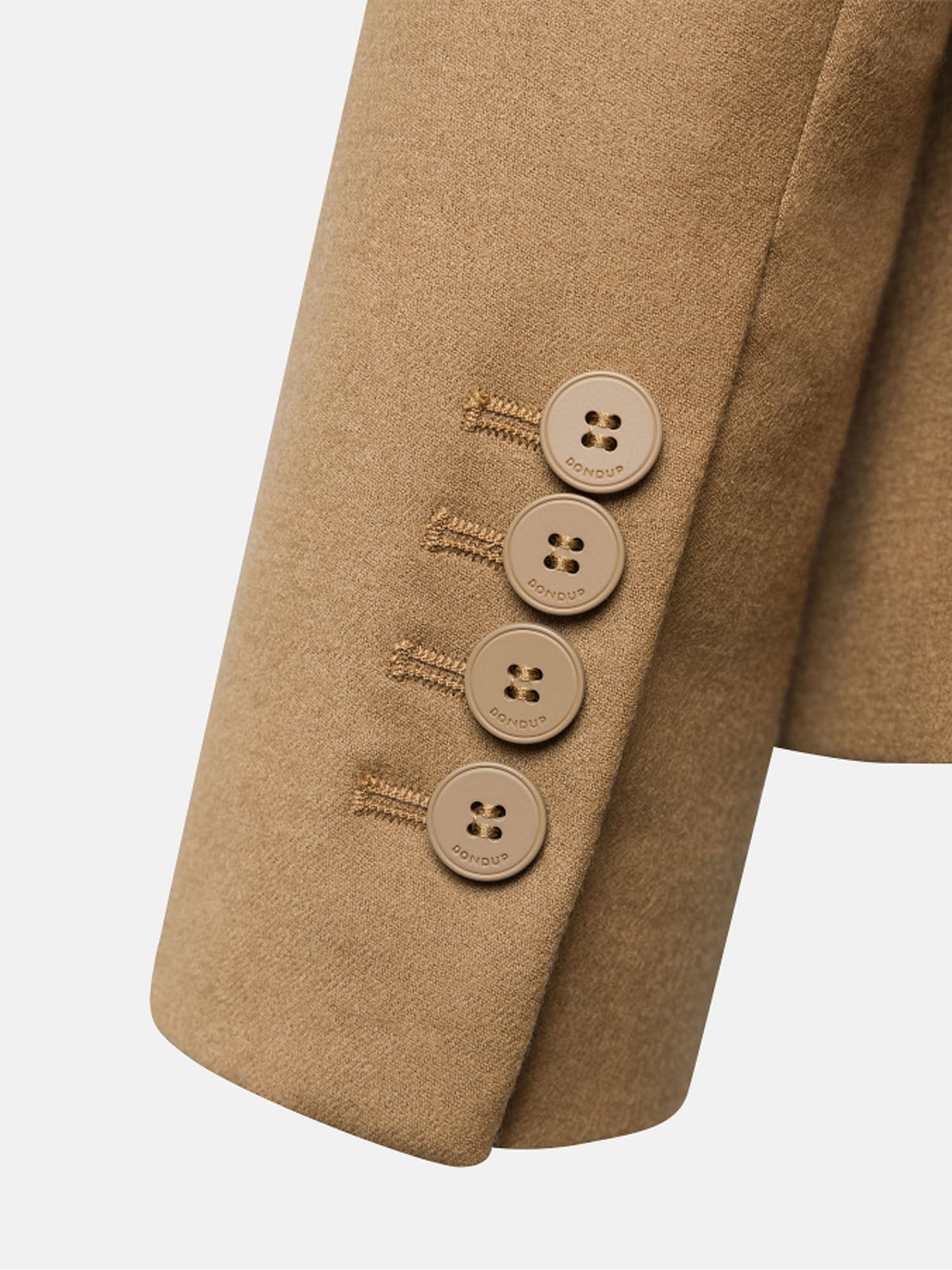 Dondup Blazer monopetto slim in flanella Marrone