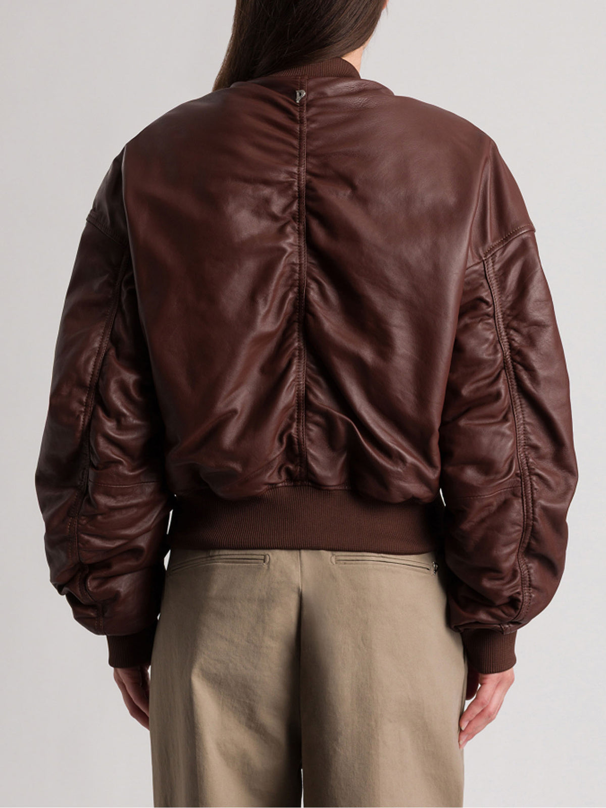 Dondup Bomber over in nappa Marrone