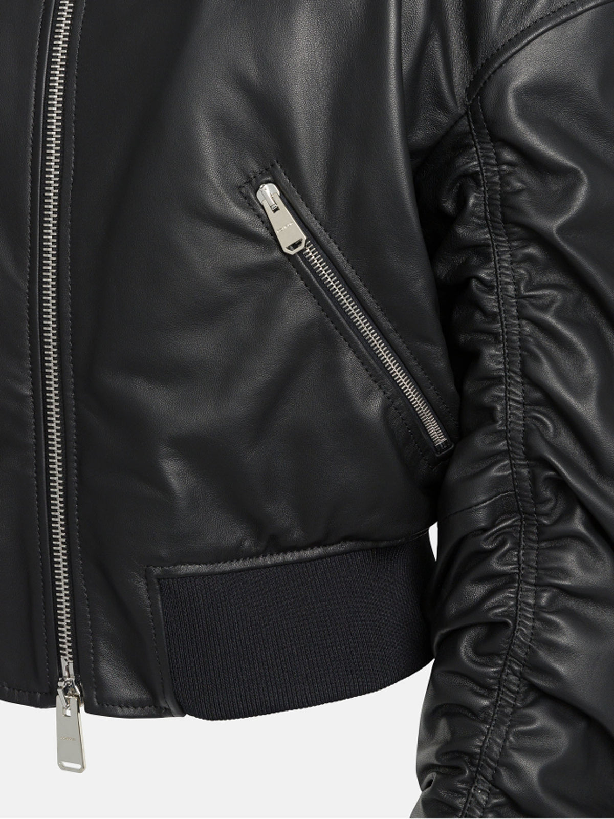 Dondup Bomber over in nappa Nero