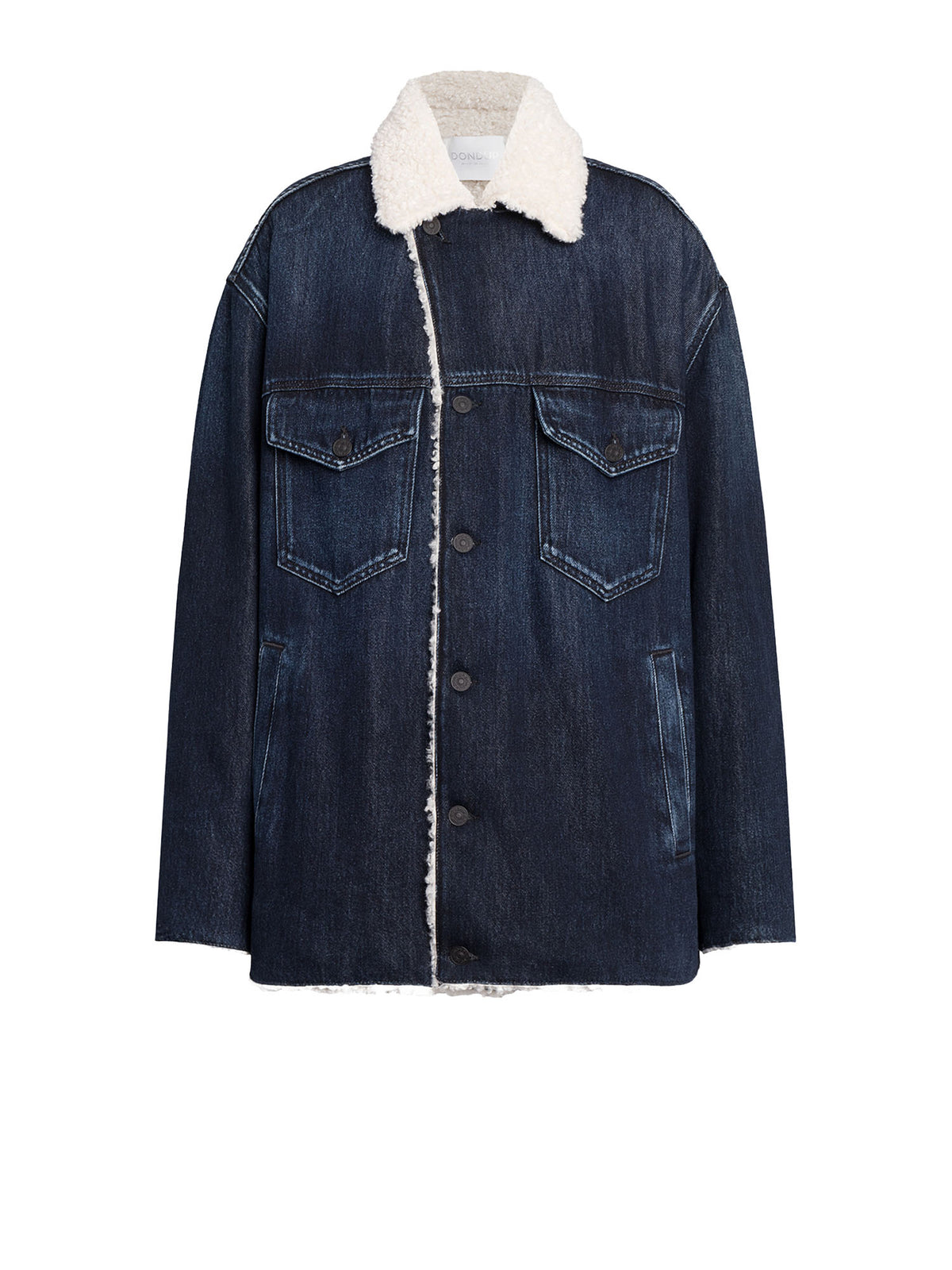 Dondup Giubbino over in denim fisso cotone e lyocell Blu