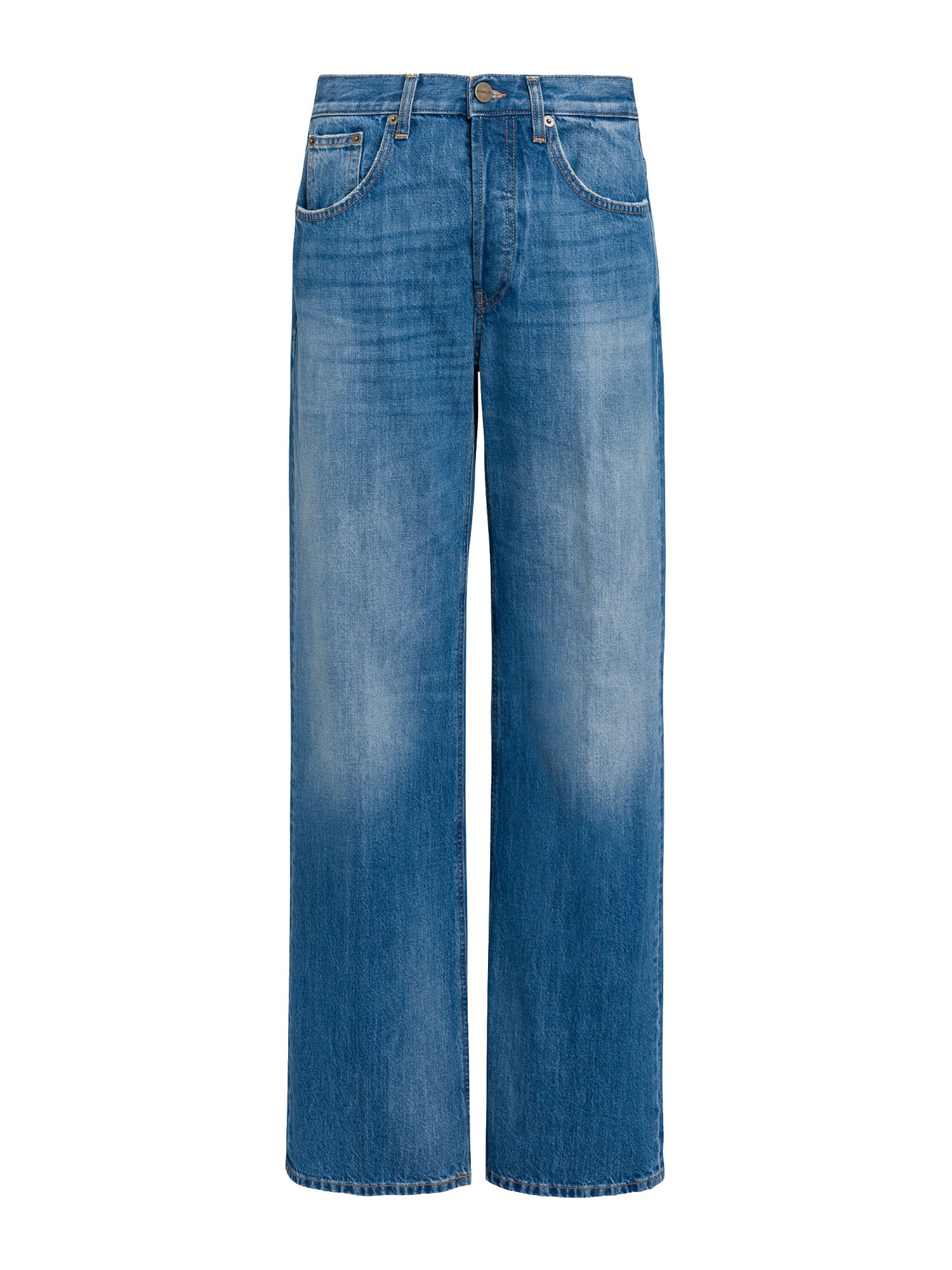 Dondup Jeans Jacklyn wide leg in denim fisso Blu