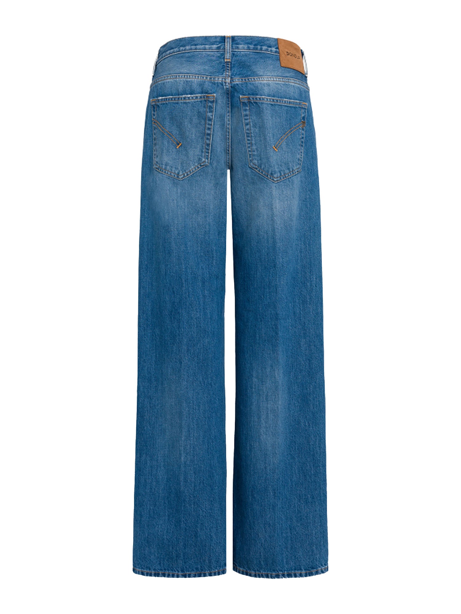 Dondup Jeans Jacklyn wide leg in denim fisso Blu