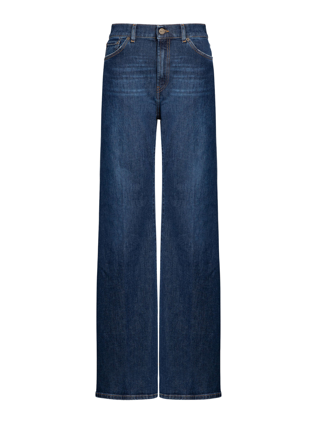Dondup Jeans Amber wide leg in denim stretch responsabile Blu