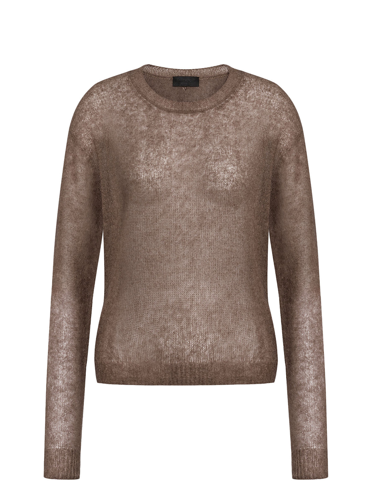 Dondup Maglia girocollo regular in misto alpaca Marrone