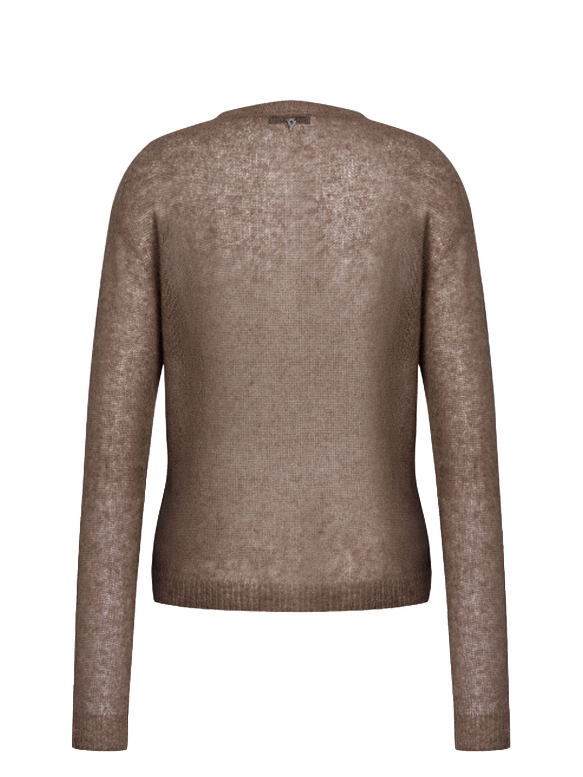 Dondup Maglia girocollo regular in misto alpaca Marrone