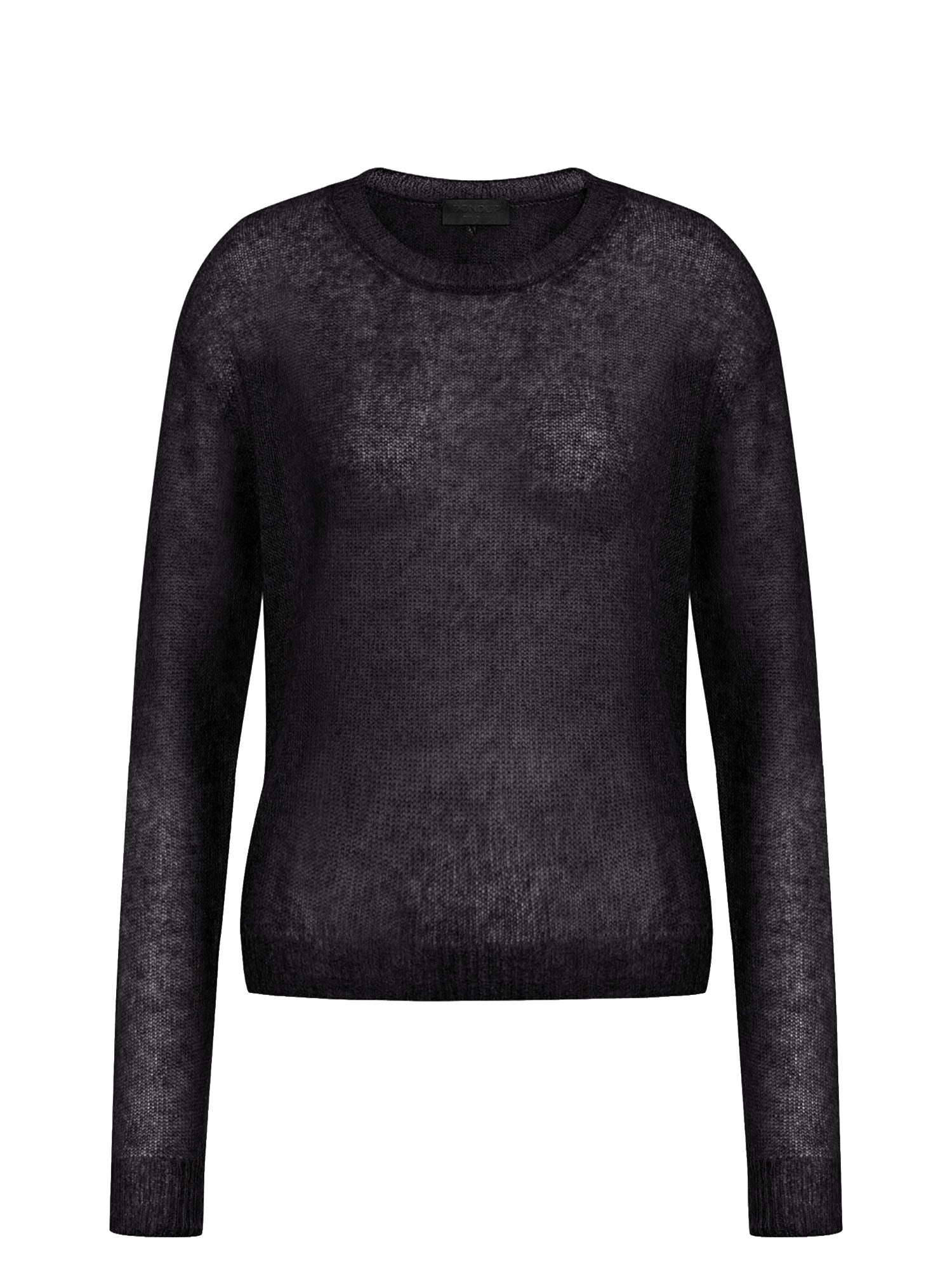 Maglia girocollo regular in misto alpaca
