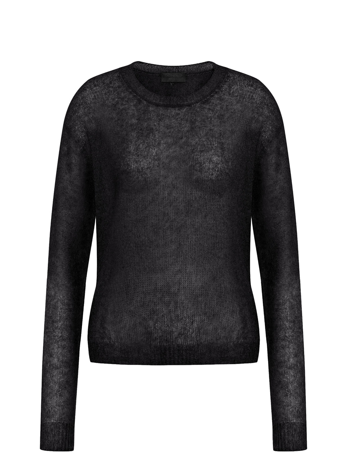 Dondup Maglia girocollo regular in misto alpaca Nero