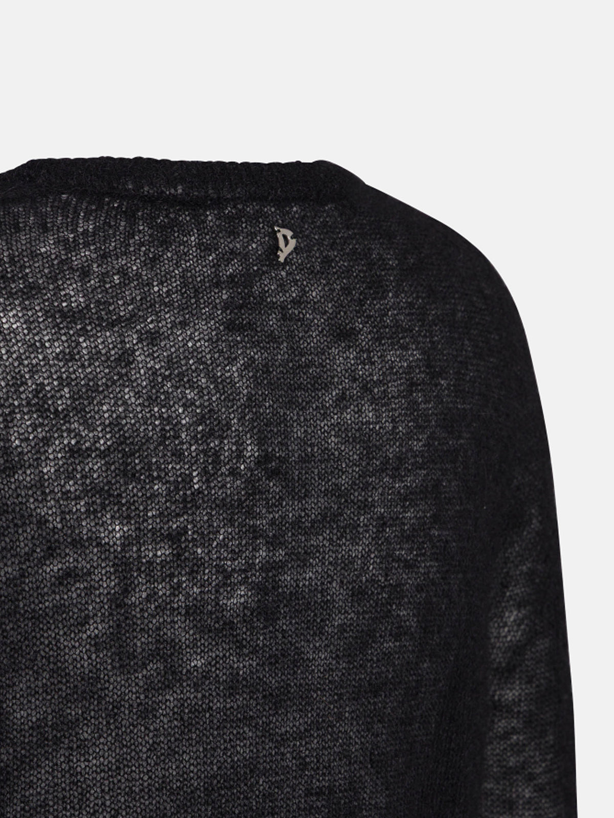 Dondup Maglia girocollo regular in misto alpaca Nero