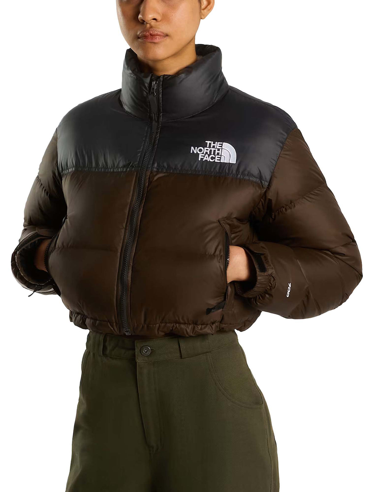 The North Face Giacca corta Nuptse da donna Marrone