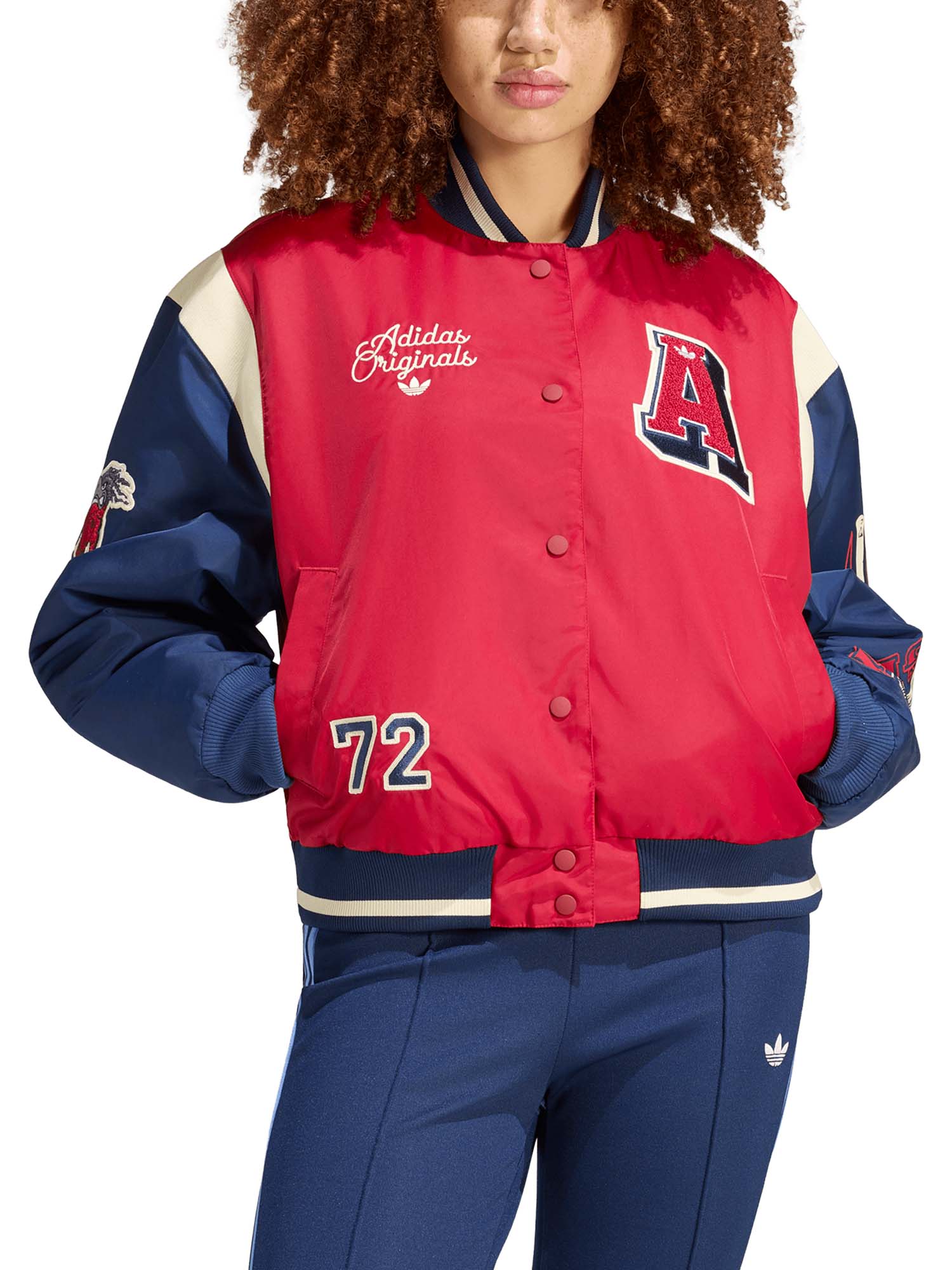 Adidas Giacca Bomber con Badges Multicolore
