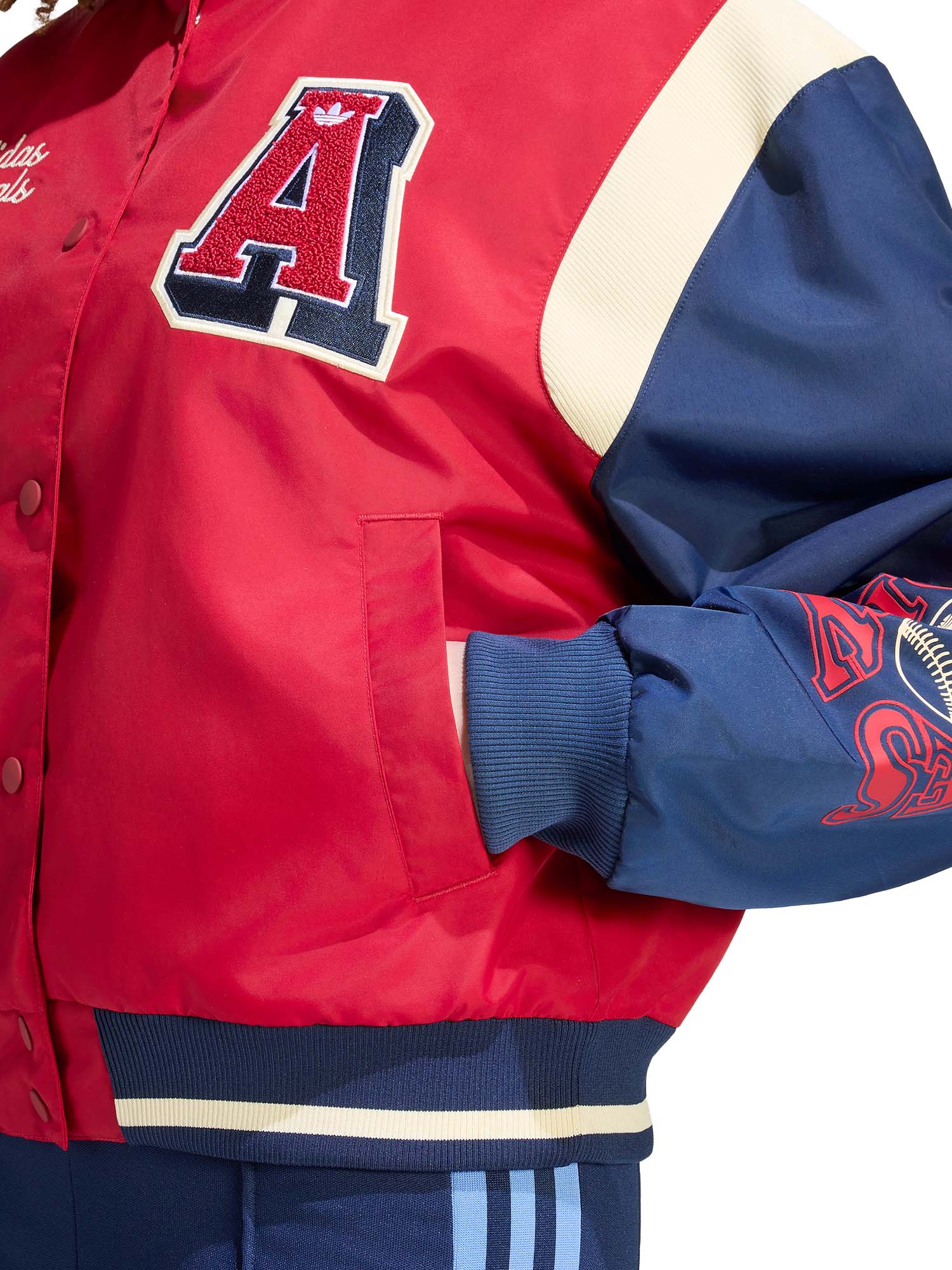 Adidas Giacca Bomber con Badges Multicolore