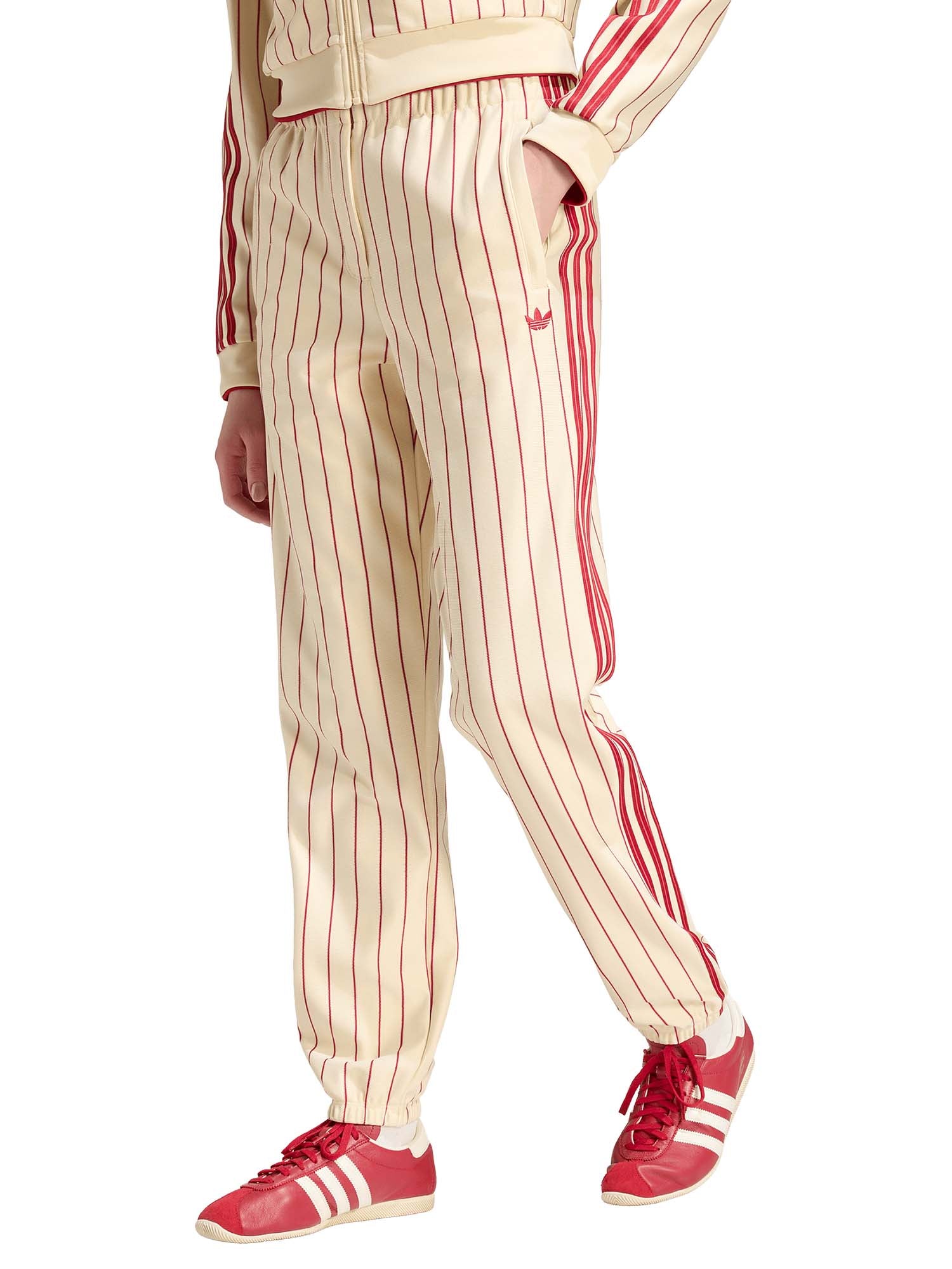 Adidas Pantaloni da Allenamento Firebird con Motivo Gessato Multicolore