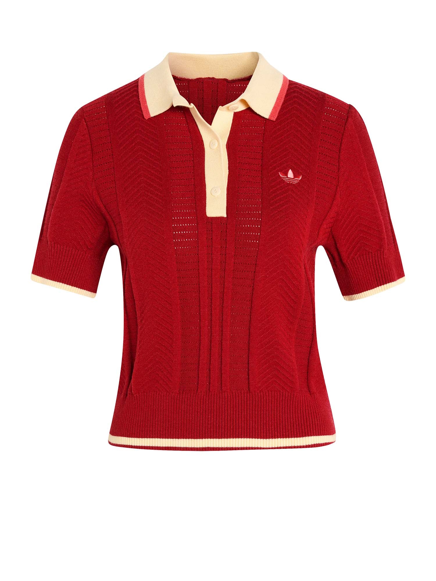 Adidas Polo Cali Cable Knit Rosso