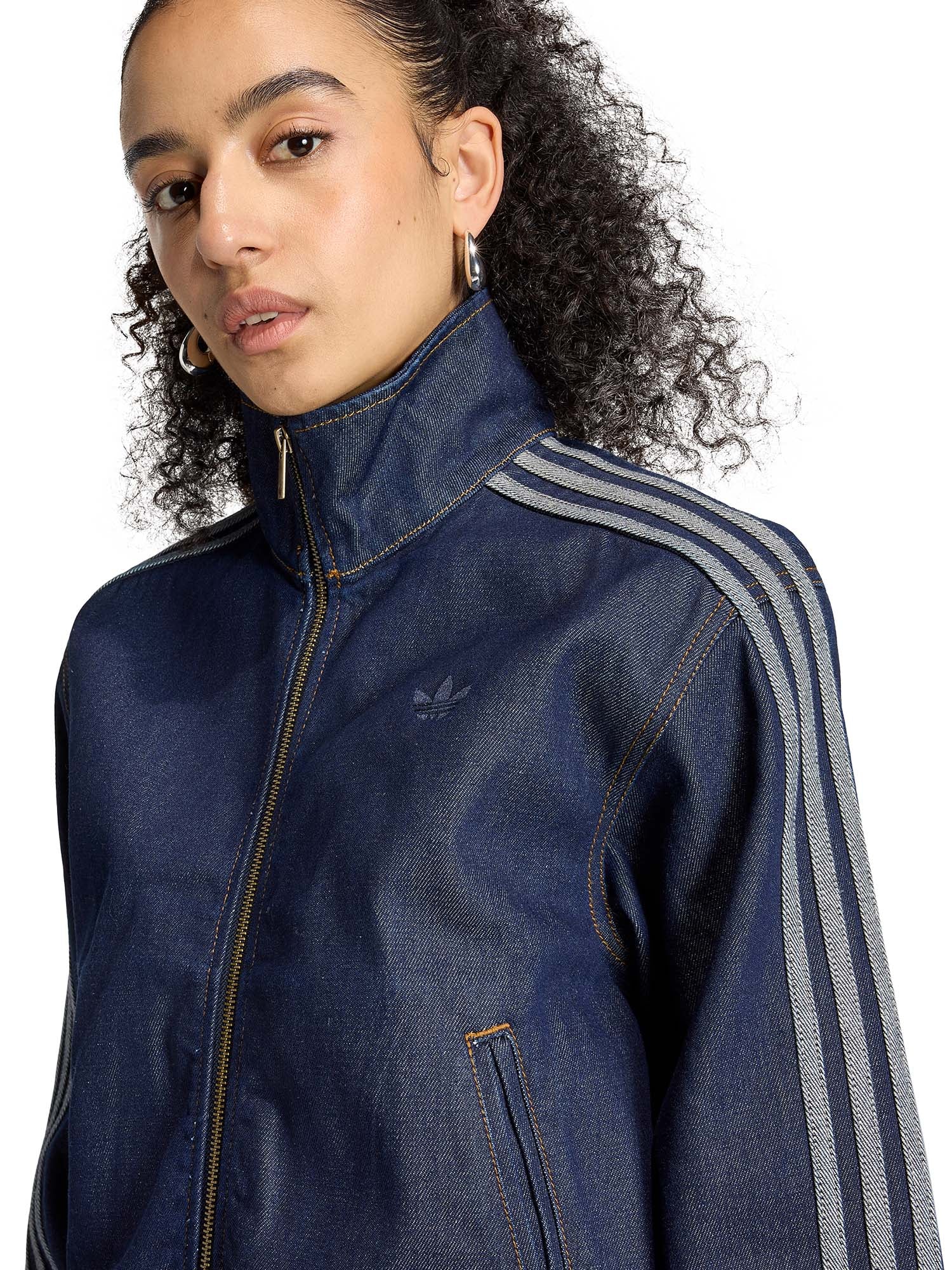 Adidas Track Top in denim Firebird Blu