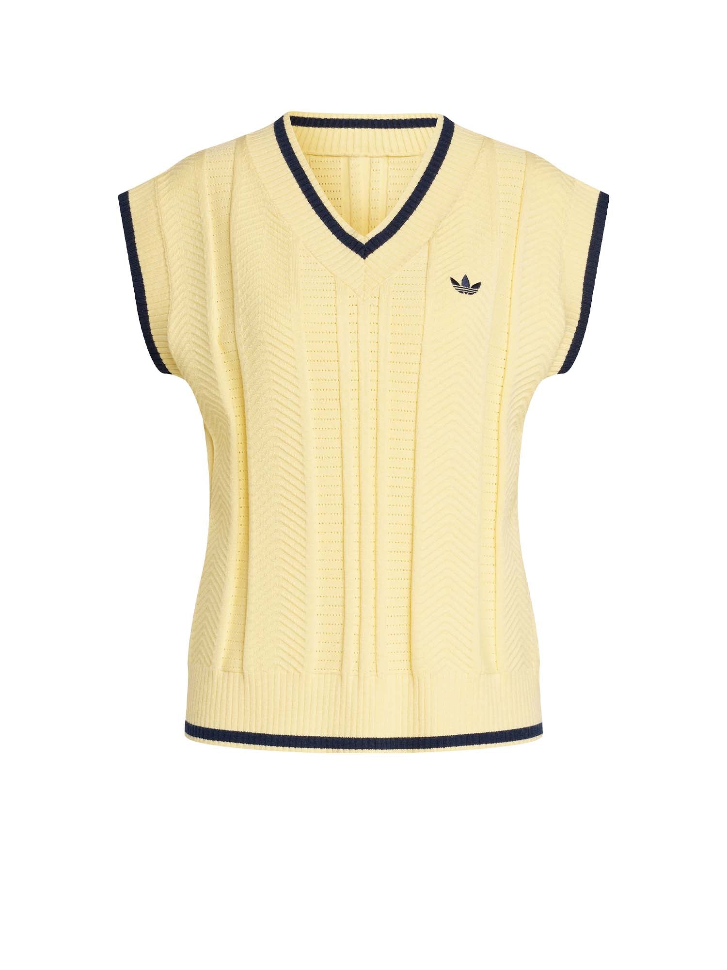 Adidas Gilet Cable Knit Blu