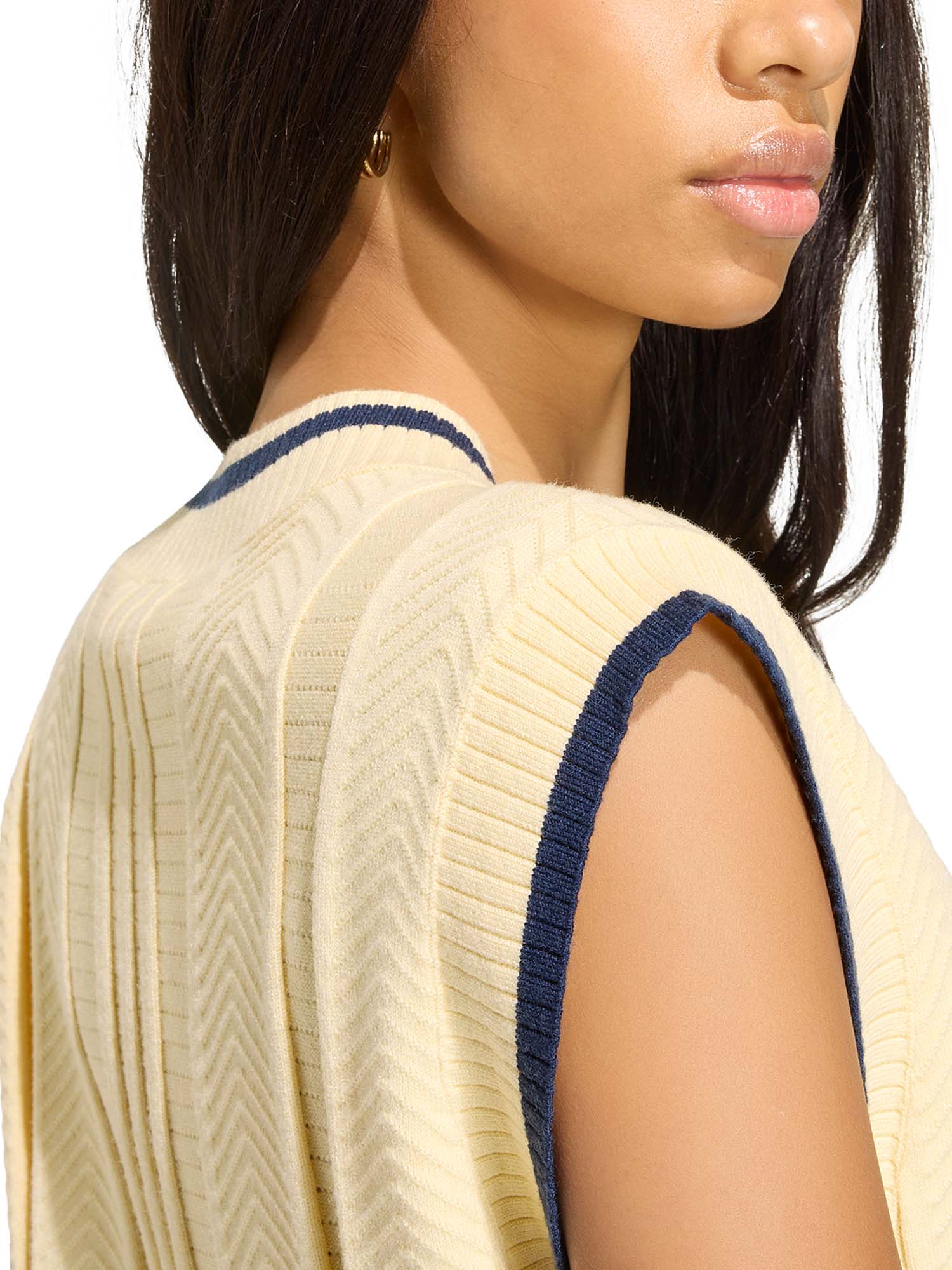 Adidas Gilet Cable Knit Blu