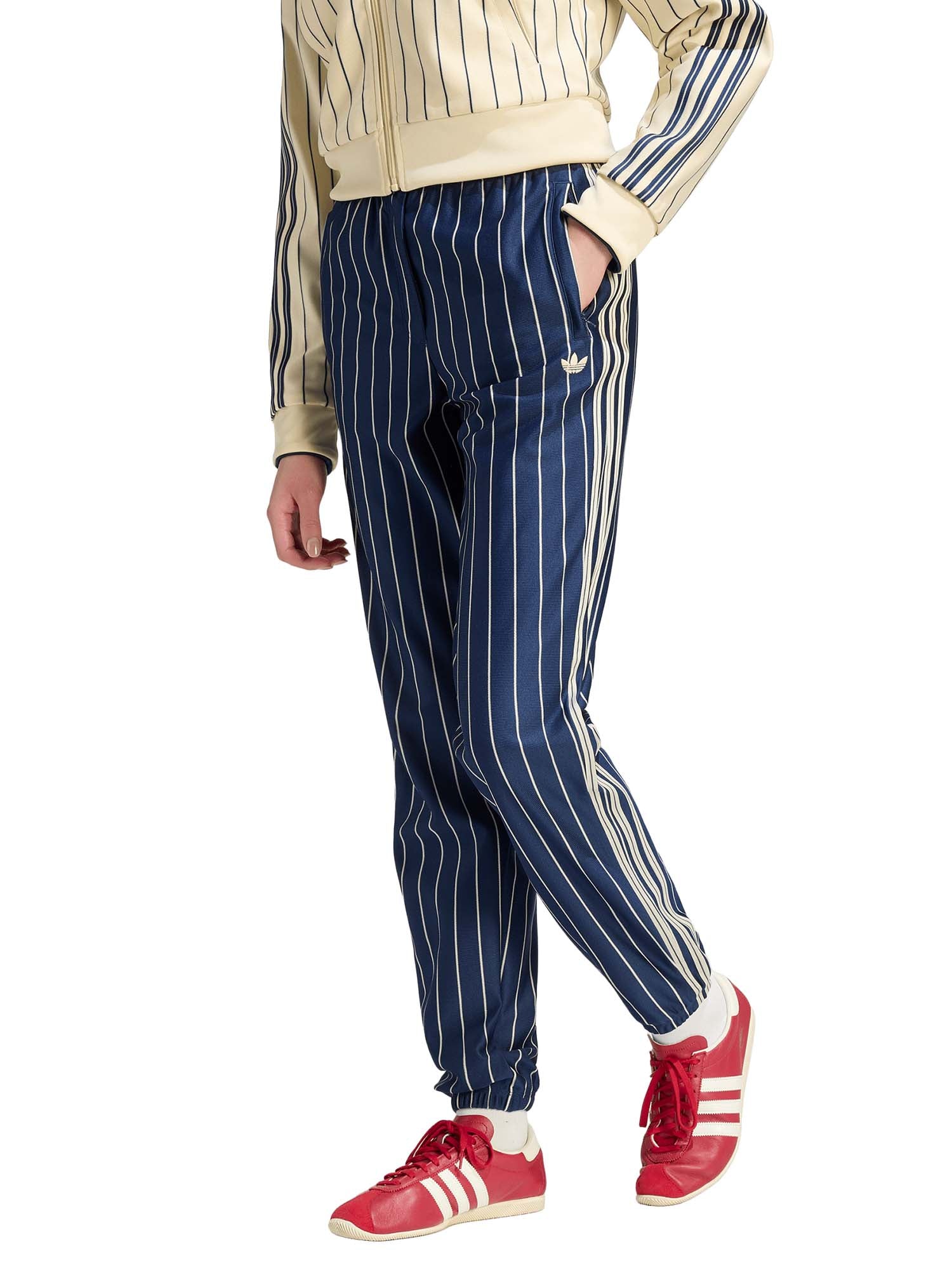 Adidas Pantaloni Da Allenamento Firebird Con Motivo Gessato Blu