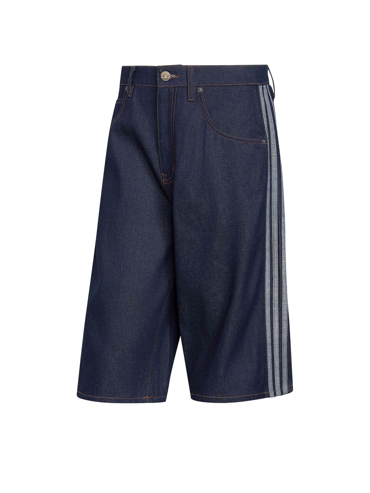 Adidas Jorts Firebird Adicolor Mid-Rise Straight Leg Blu