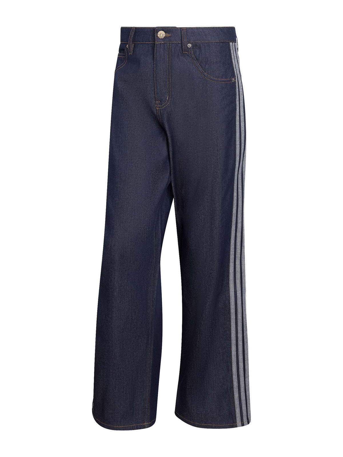 Adidas Jeans Firebird Adicolor Denim Mid-Rise Straight Leg Blu