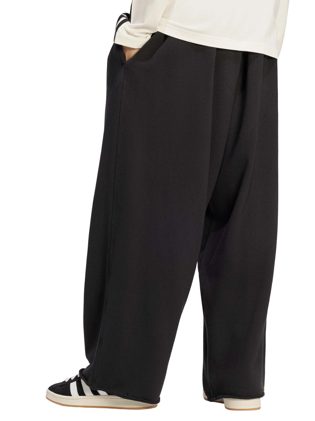 Adidas Pantaloni della tuta a gamba larga Nero
