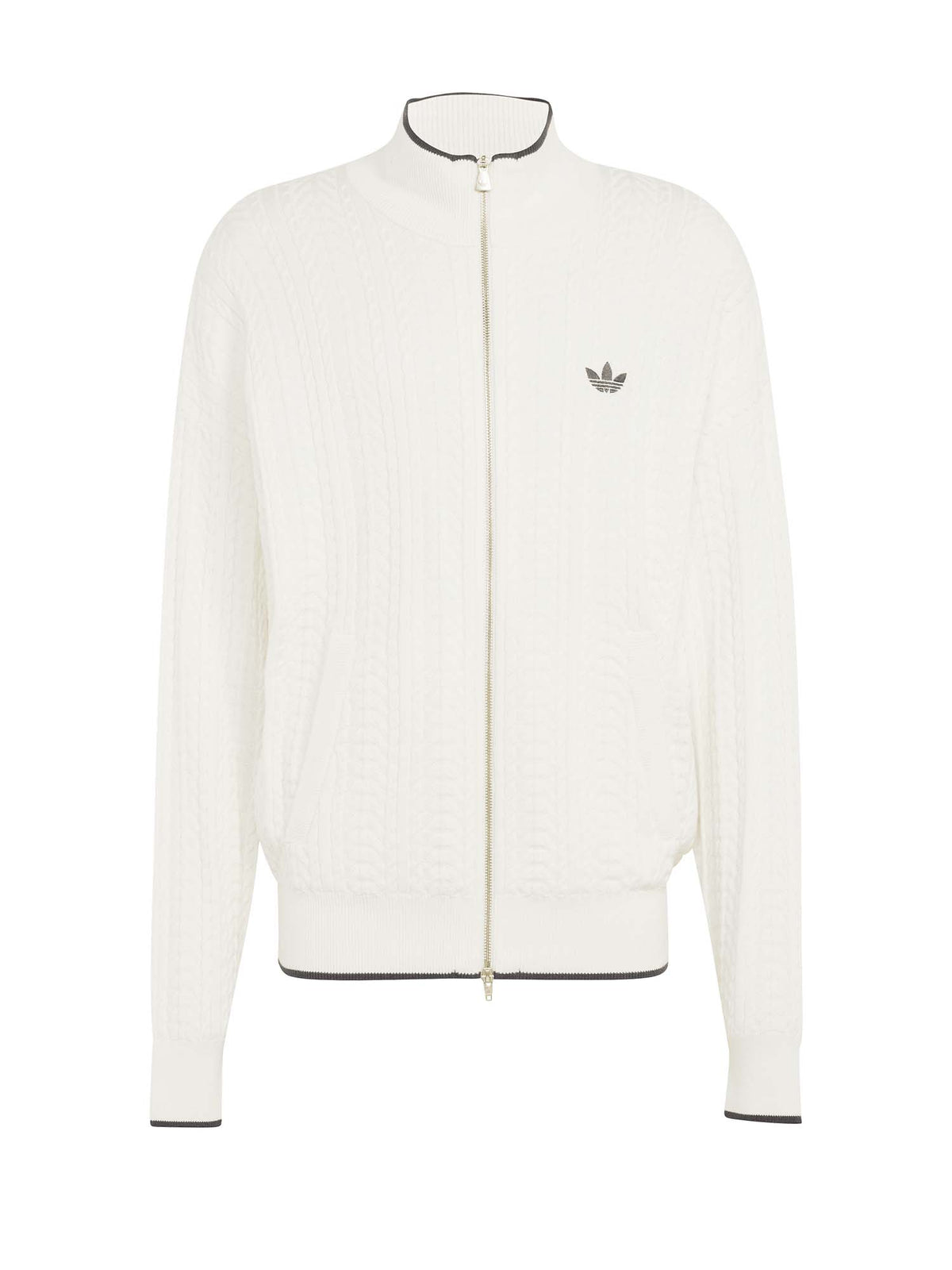 Adidas Track Top Firebird in Maglia a Trecce Bianco