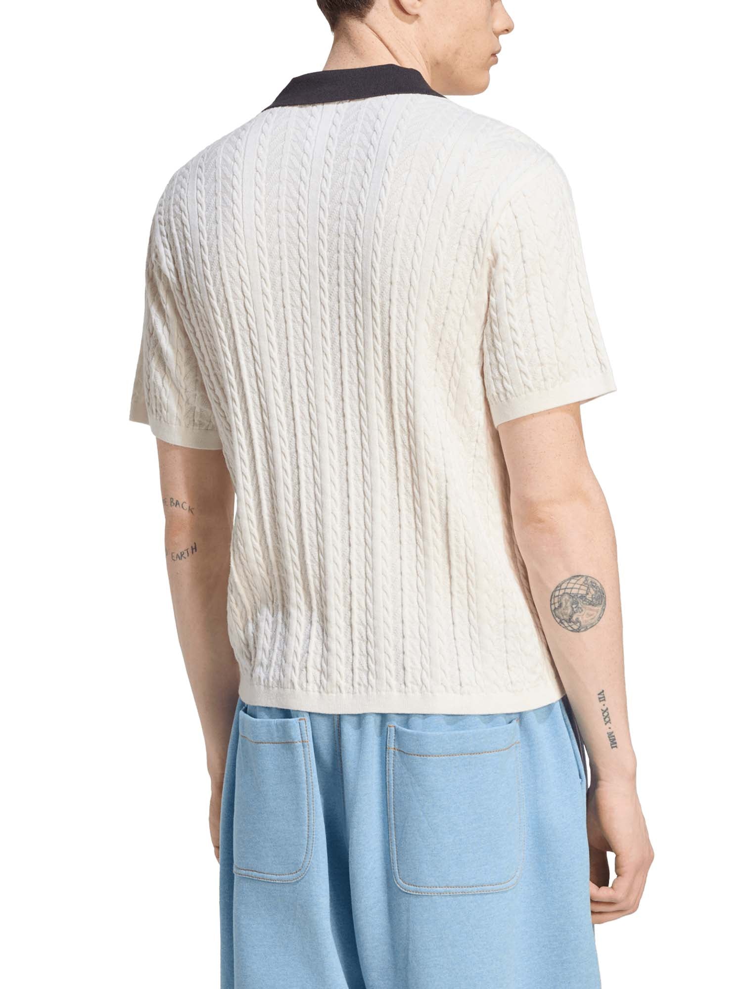 Adidas Maglia Cable Knit Football Bianco