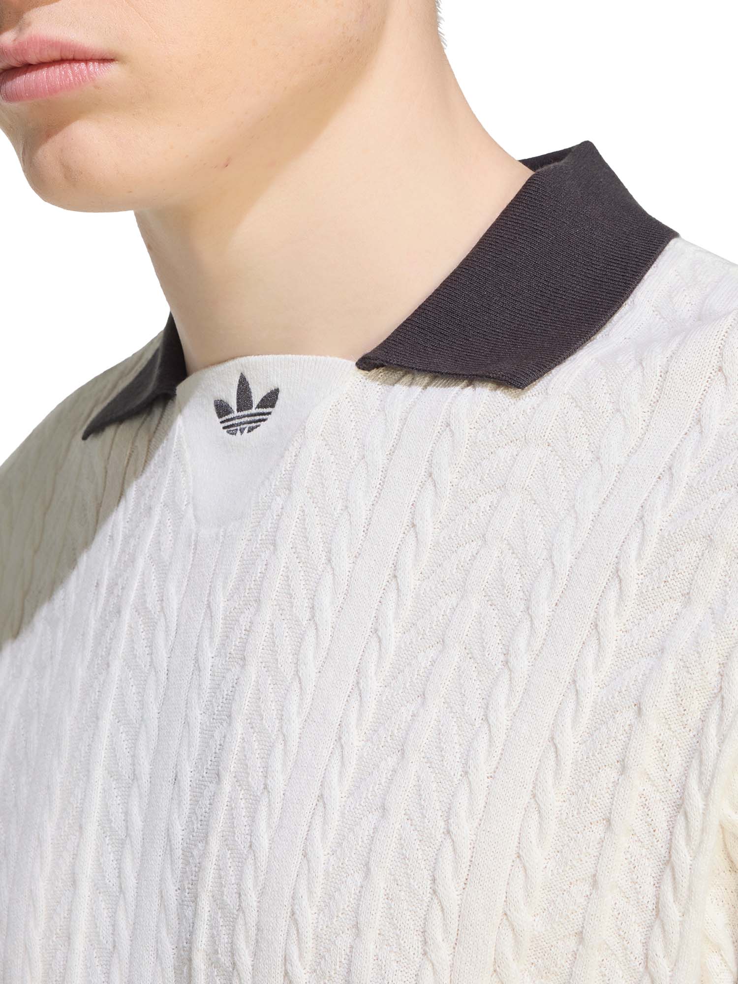 Adidas Maglia Cable Knit Football Bianco