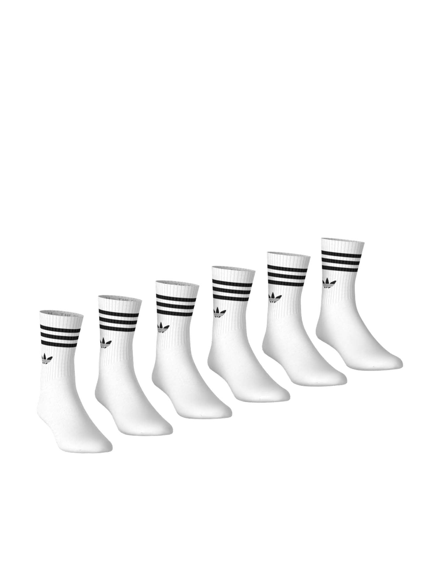 Adidas Calze 3-Stripes Crew (6 paia) Bianco