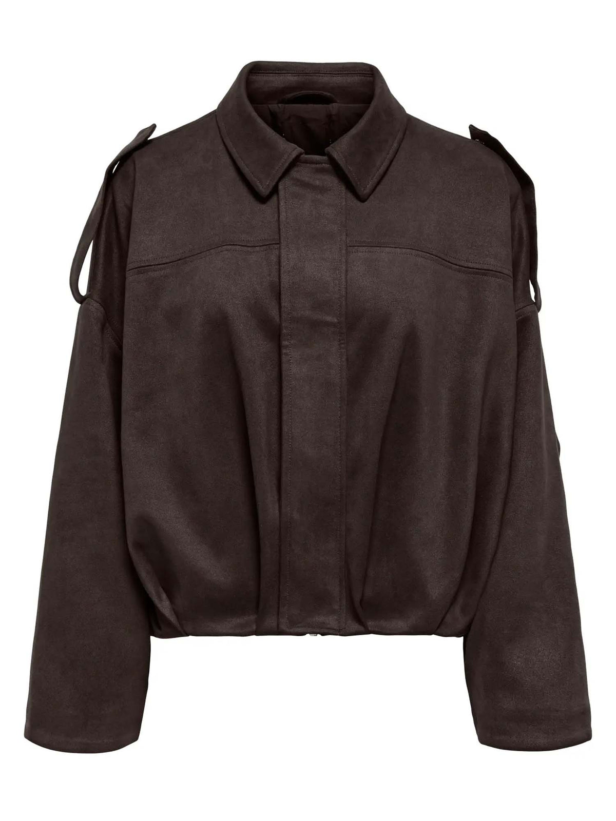 Only Onlmoon-Stina Faux Suede Bomber Pnt Noos Marrone