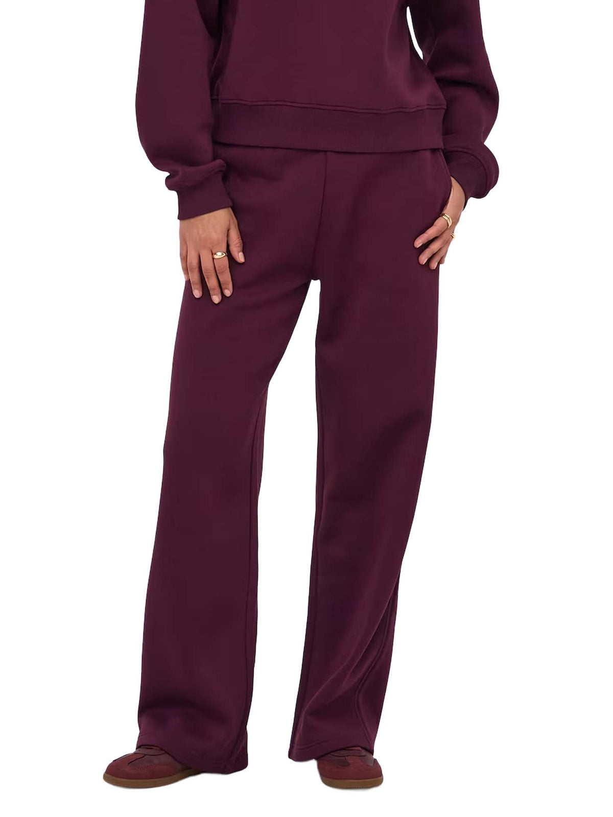 Only Onlbest Straight Pant Swt Bordeaux