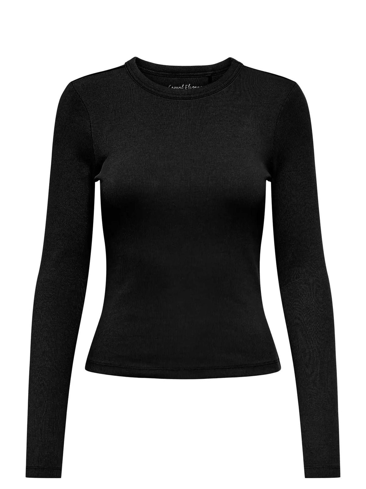 Only Onlval L/S O-Neck Top Jrs Noos Nero
