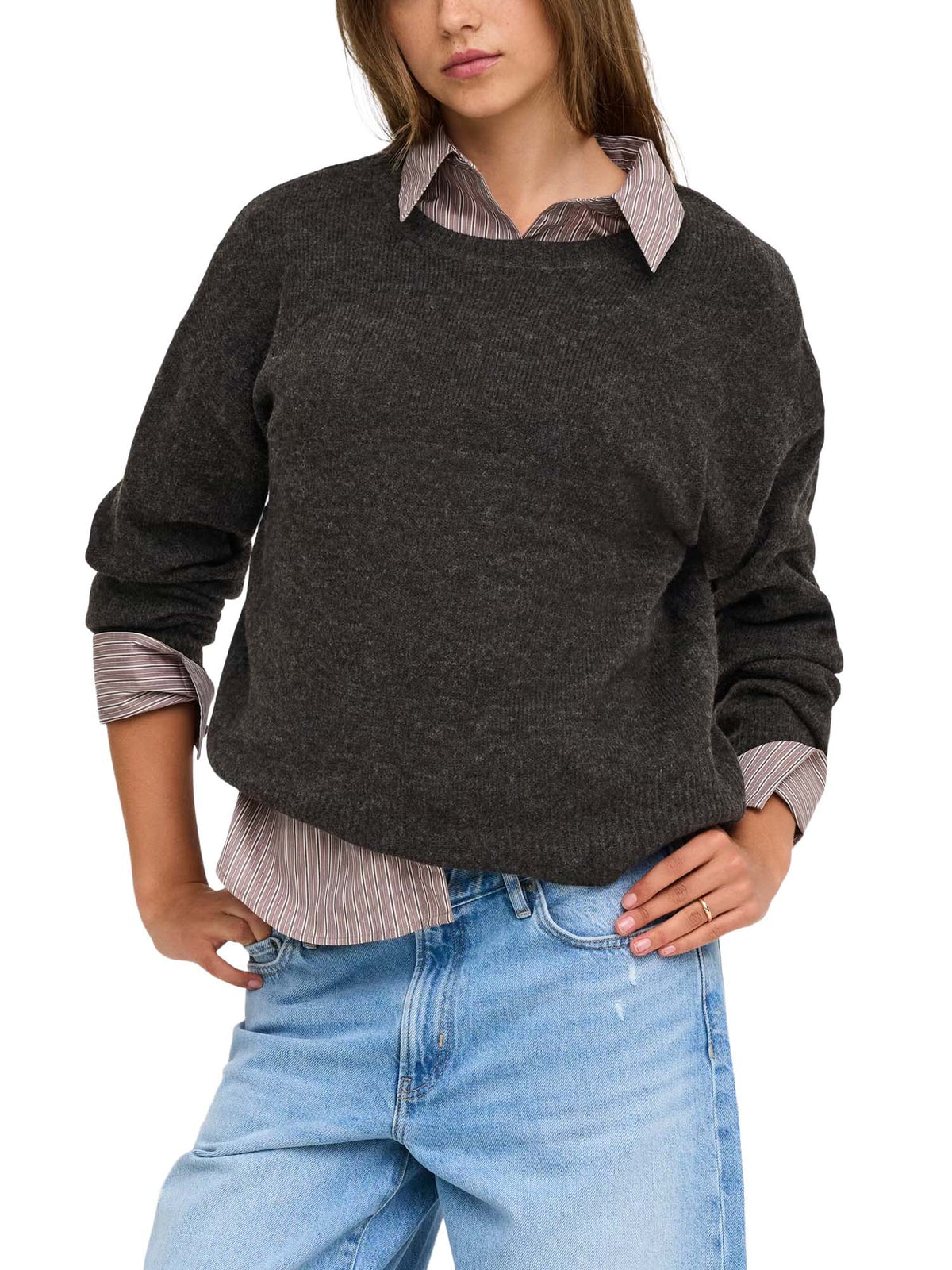 Only ONLOLIVIA Pullover Marrone
