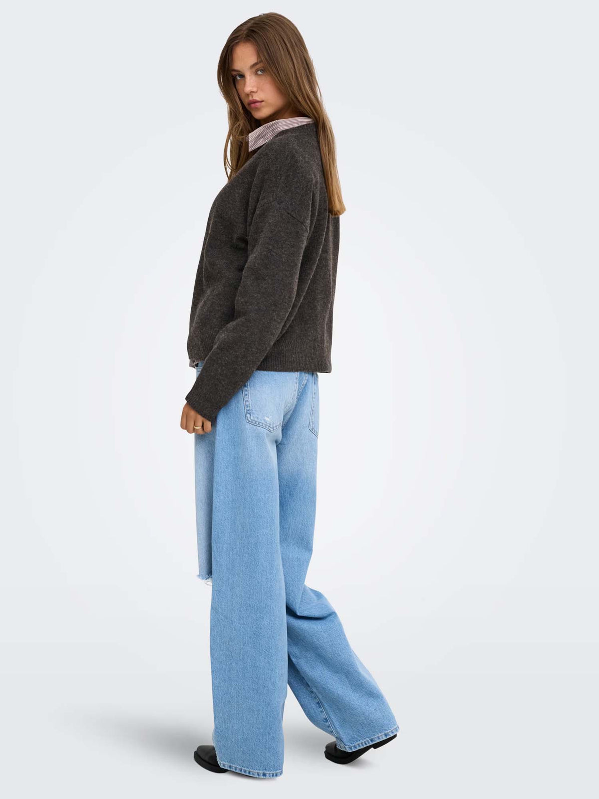 Only ONLOLIVIA Pullover Marrone
