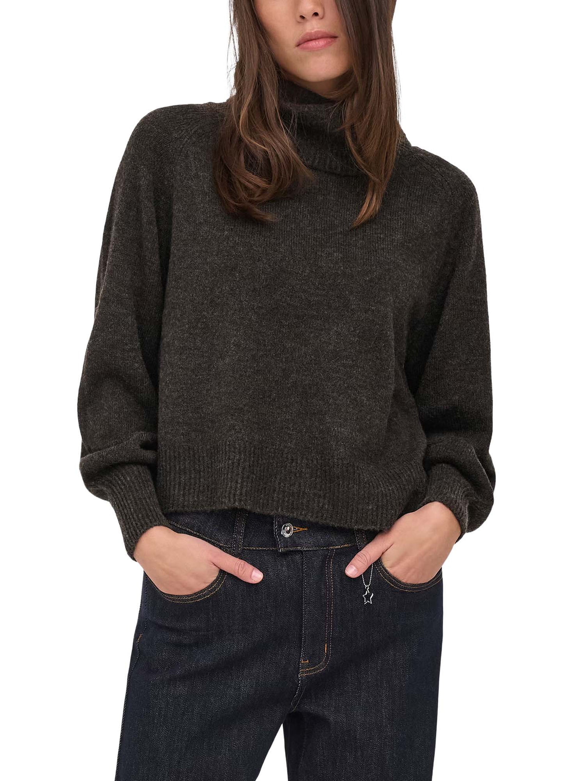 Only ONLOLIVIA Pullover Marrone