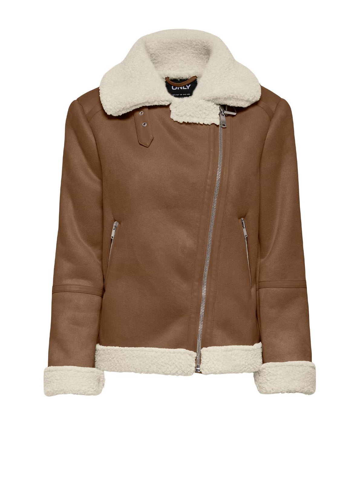 Only ONLZEN Giacca biker Marrone