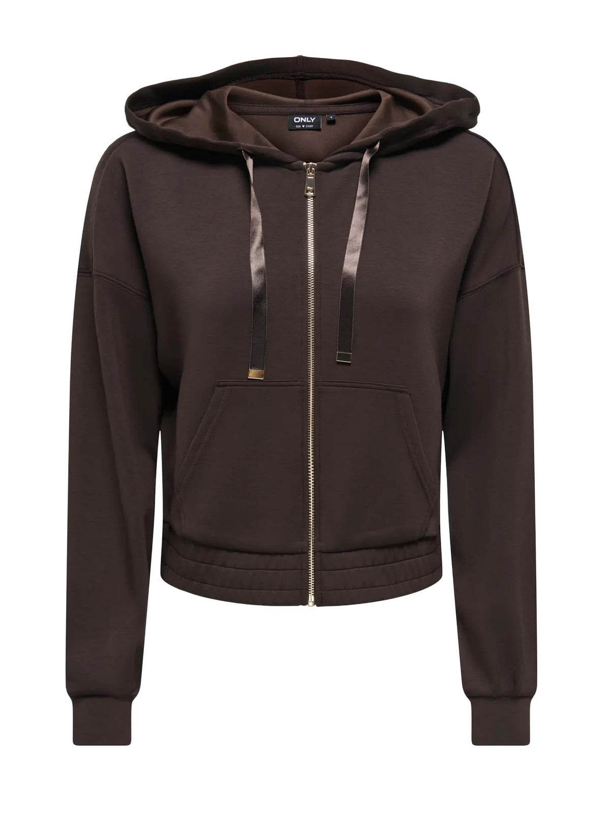 Only ONLMYRA L/S Hoodie Ub Swt Marrone