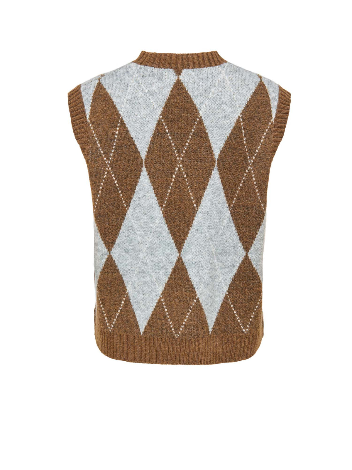 Only ONLRHOMBUS Gilet Marrone