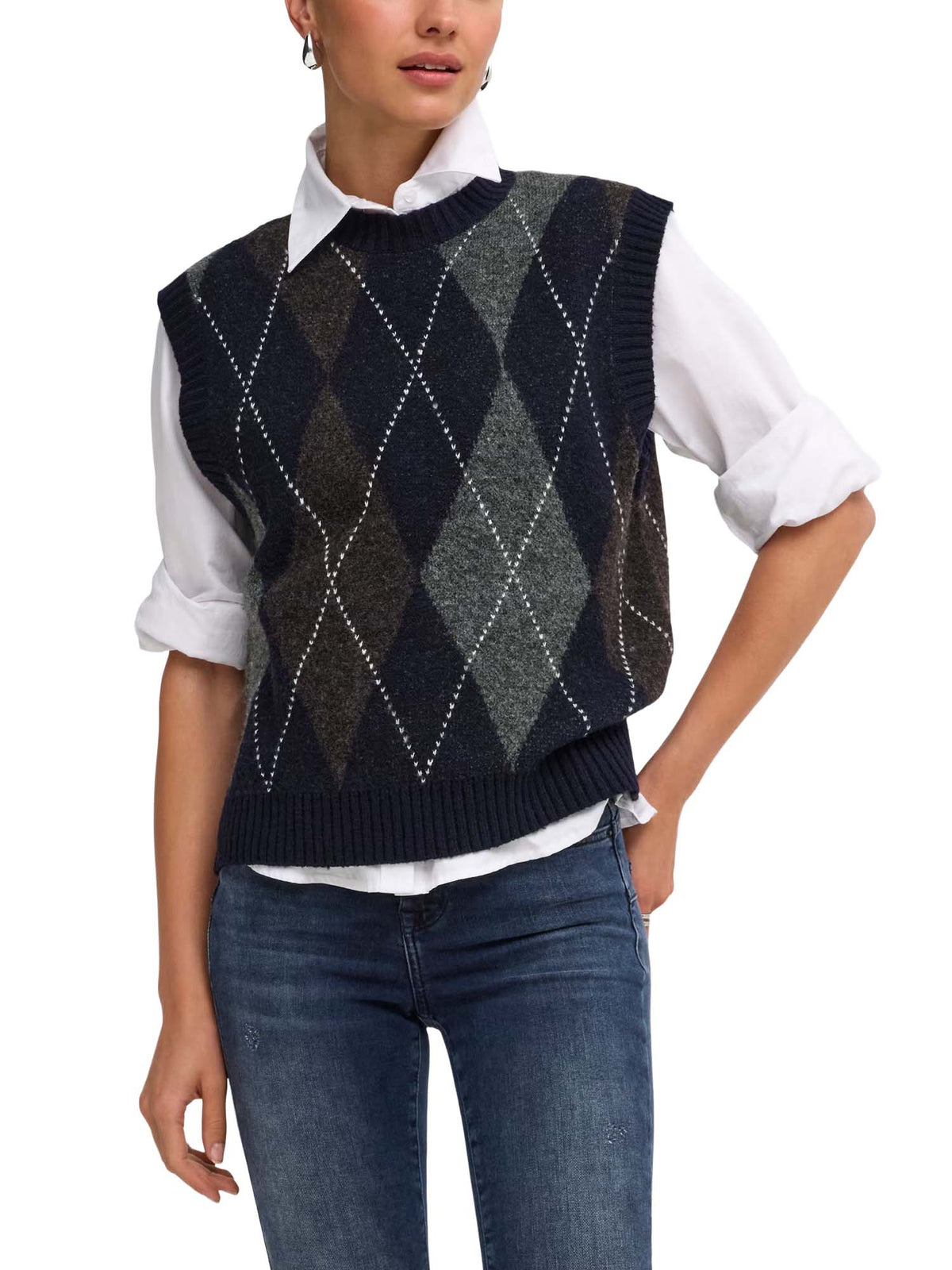 Only ONLRHOMBUS Gilet Blu