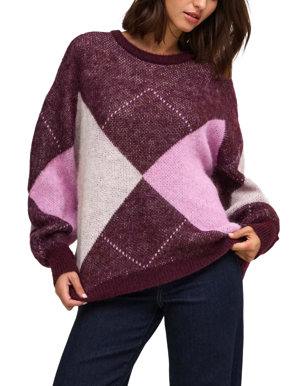 Only ONLNOEME Pullover Viola