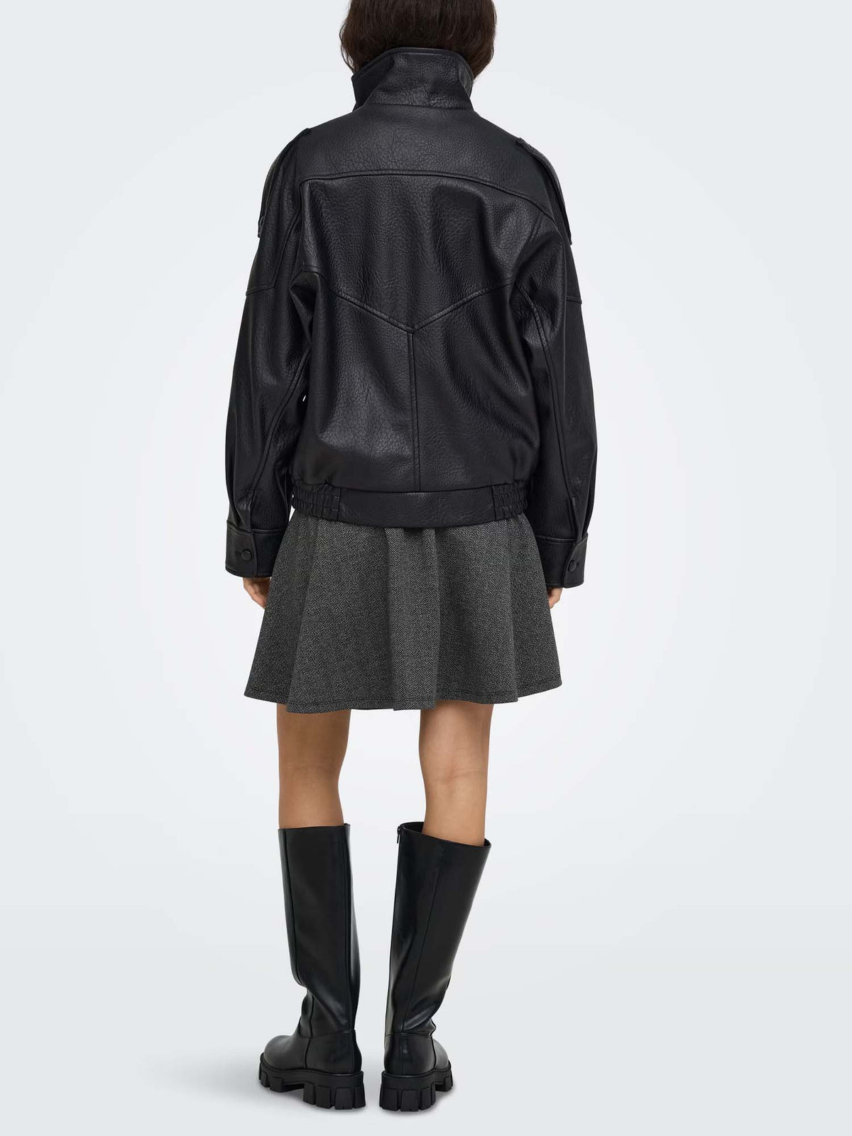 Only ONLVANI Giacca in pelle Nero