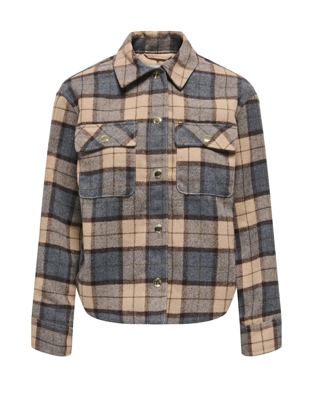 Only ONLGIORGIA L/S Check Shacket Pnt Multicolore