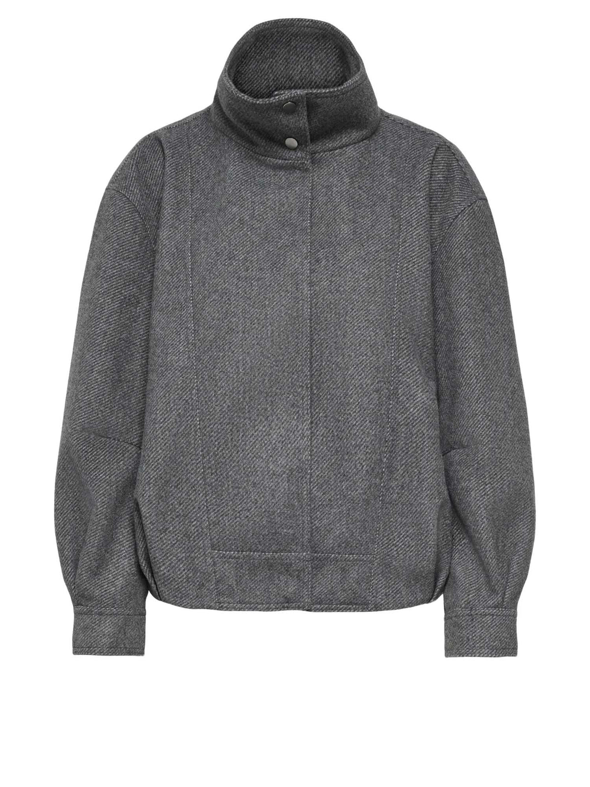 Only Onlasta High Collar Bomber Jacket Otw Grigio