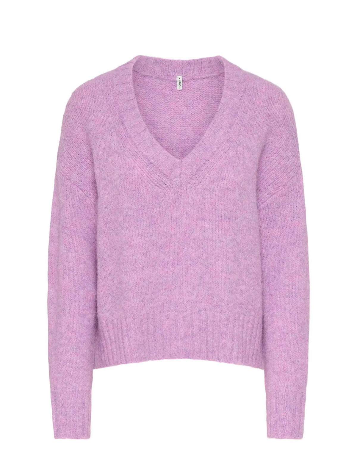 Only ONLFIONA LS Loose V-Neck Knt Viola