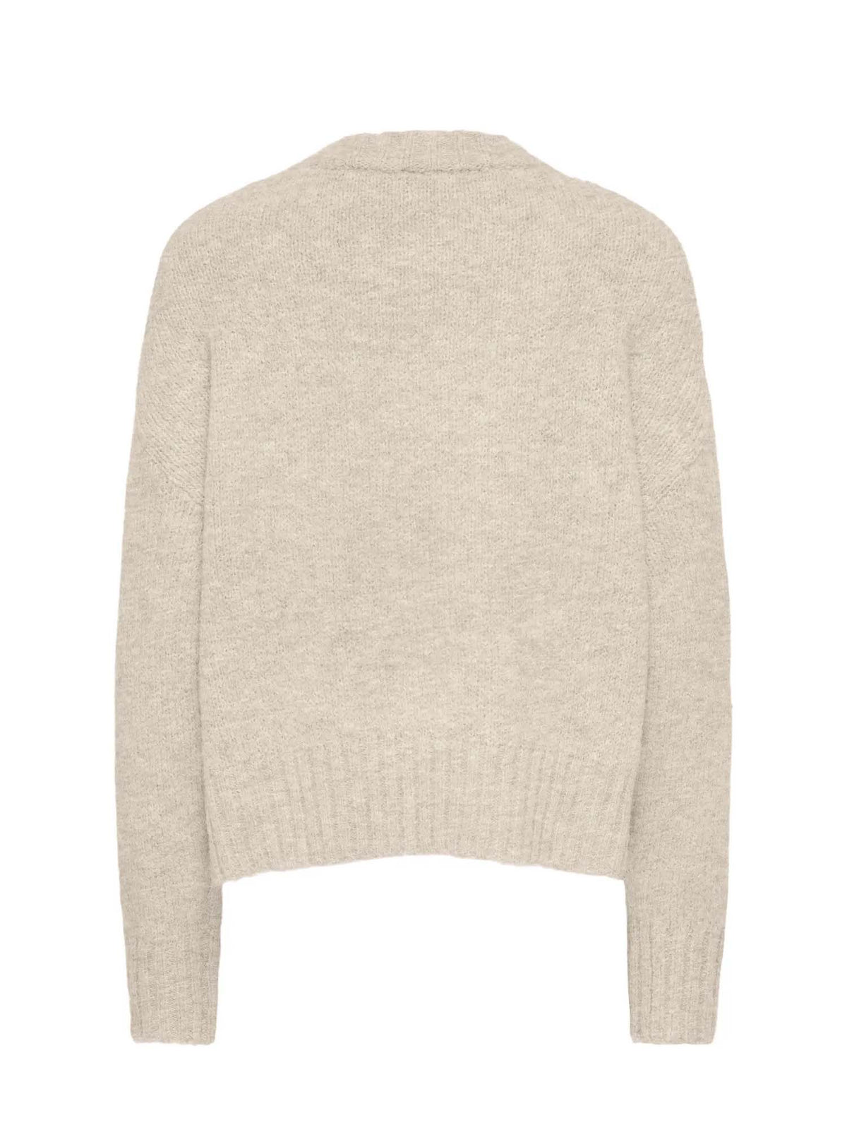 Only ONLFIONA LS Loose V-Neck Knt Beige